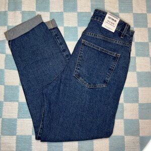Cotton On  woman Blue Relaxed Jeans with Cuffed Hem!